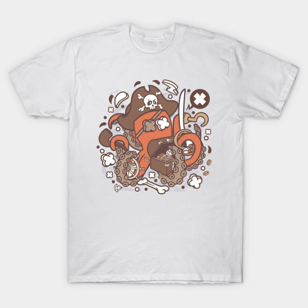 Octopus pirate T-Shirt by ShirtyLife